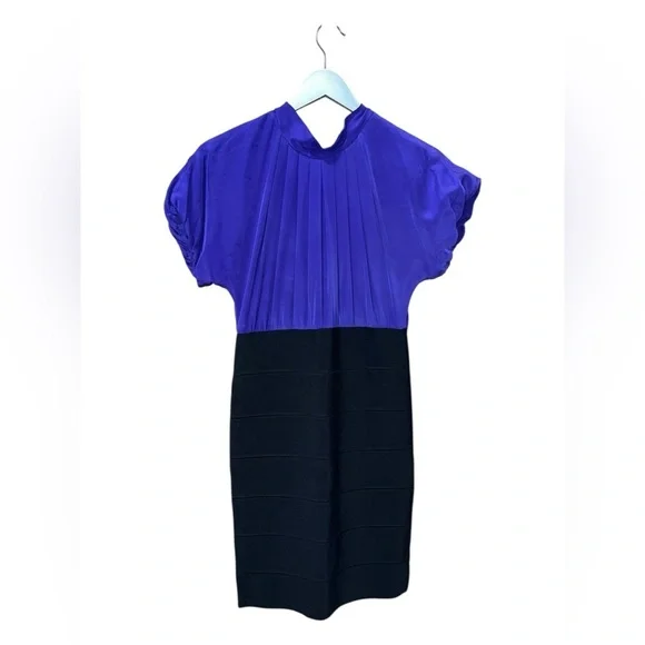 BCBG MaxAzria Purple & Black Bodycon Dress – Size Small - Picture 2 of 6